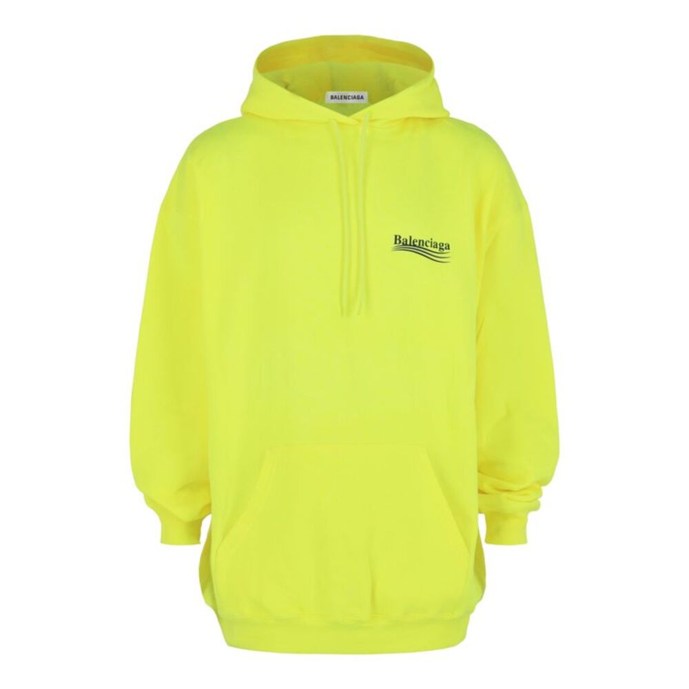 Balenciaga Political Campaign Logo Hoodie Yellow Womens